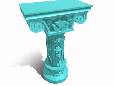 game cartoon pillar B  3D model