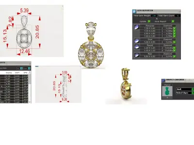 Luxury Womens Jewelry Pendant Model jp0328 3D print model