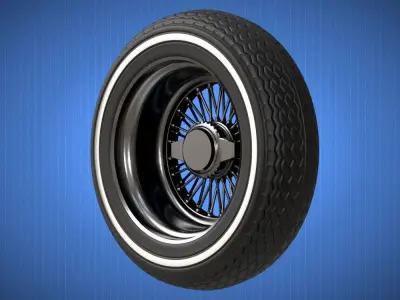 VINTAGE WHEEL 3D print model