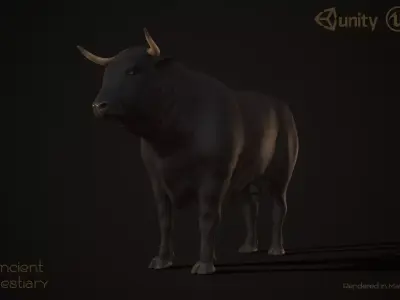 Black Bull Low-poly 3D model