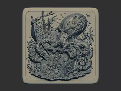 octobus tresurebox cnc model 3D print model