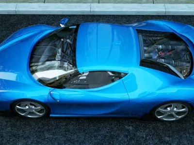 Generic Supercar v27 Low-poly 3D model