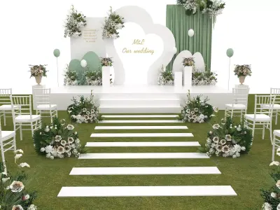 wedding stage 3D model
