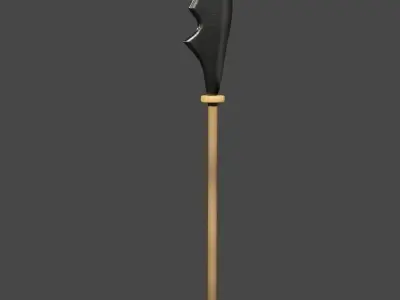 Low-Poly Martial Arts Melee Weapon Set Low-poly 3D model