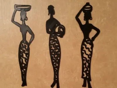 African Women wall art 2 3D print model