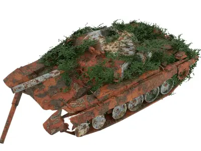 Damaged Rusted Tank 3D model