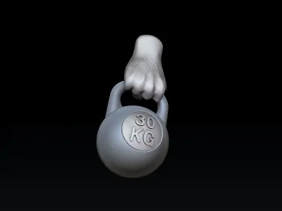 Kettlebell Pendant 3D print model