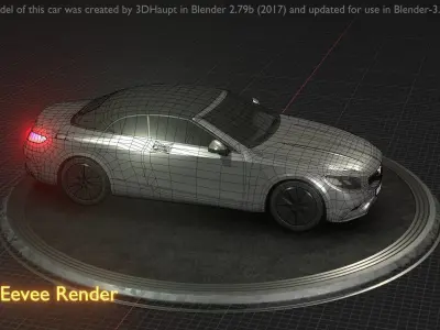 City Car 74 Upper Class Type-A  Silver Low-poly 3D model