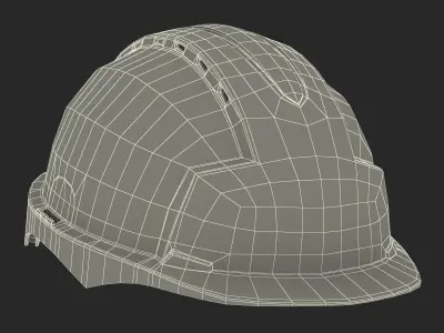 Safety Helmet White 3D model