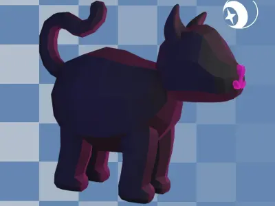 Low poly cat Free 3D print model