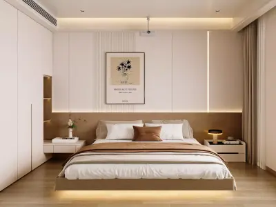 Modern Bedroom 3D Model 3D model