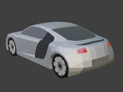 Audi R8 Low-poly 3D model