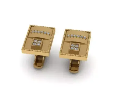 Diamonds Cufflinks For Men Ready To Print 3D print model