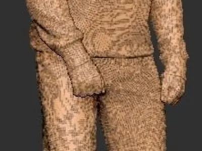 Guy on skateboard 291 Low-poly 3D model