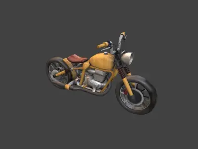 MotorBike motorcycle Low-poly 3D model by mightyforgestudio