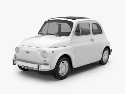 Fiat 500 R 1972-75 3D model