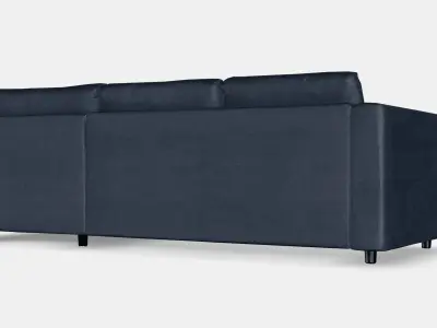 VIMLE 3-seat sofa with chaise longue 3 Low-poly 3D model