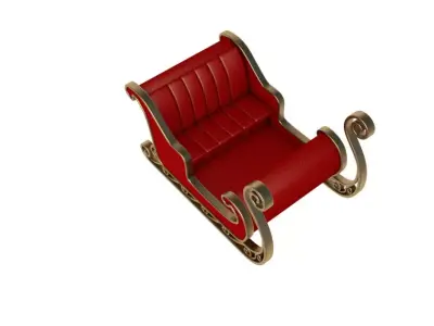 Christmas Santa sleigh collection 3D model