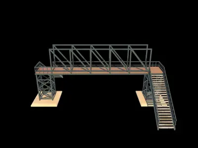 Pedestrian Bridge 3D model