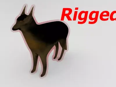 Low Poly Dog Low-poly 3D model