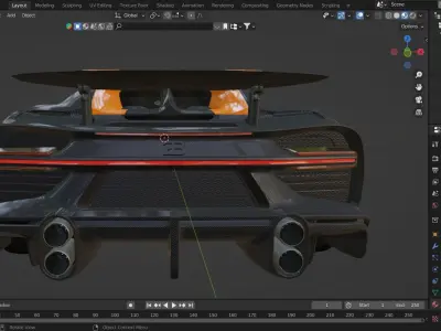 2023 Bugatti Chiron Super Sport Carbon 3D model