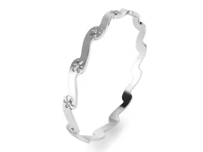 Wave Bangle Bracelet 2339 3D print model