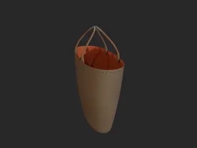 Beach Bag Plage Bag for Game Low-poly 3D model