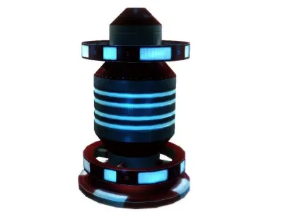 Force field generator 04 sci-fi Low-poly 3D model