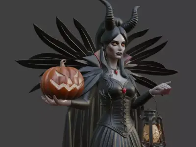 Halloween Demoness 3D Model for 3D Print 3D print model