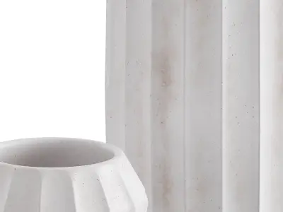 Warren White Stoneware Floor Vase 3D model