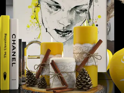 Decorative set 01 3D model