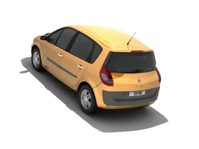 Renault Scenic II 2003 Low-poly 3D model