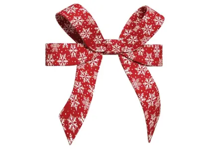 Christmas Bow Ribbon 54 Low-poly 3D model