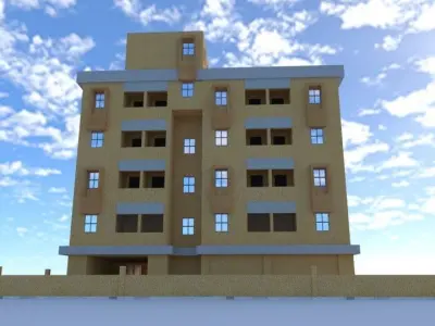 Realistic 3d Indian Building Free 3D model