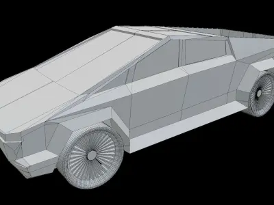 Tesla Cyber Tryck Low-poly 3D model