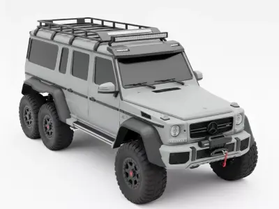 Heavy Duty 6x6 Off Road SUV Low-poly 3D model