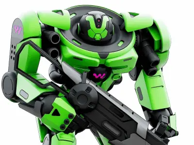 DOOM FIGHTER V-8  Rigged for Unreal Engine - Unity - MIXAMO 3D model