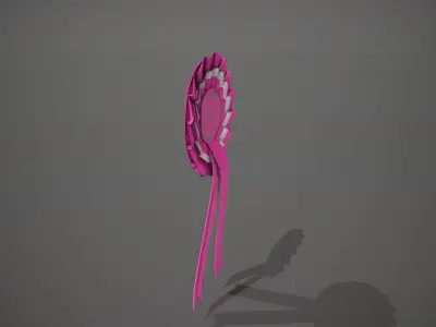 18th Birthday Rosette Badge Low-poly 3D model