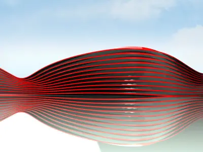 Curved Parametric Facade Design Grasshopper Rhino Files Download 3D model