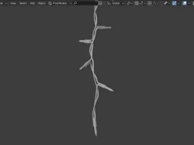 Lights light installation with hanging from ceiling 3D model