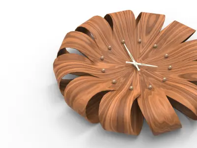 Brisa Wall Clock Low-poly 3D model