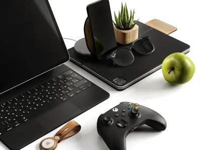 Workspace green apple 3D model