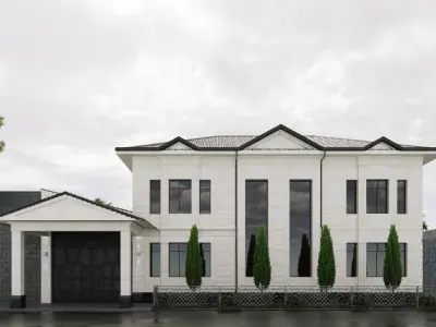 Classical Exterior Project Low-poly 3D model