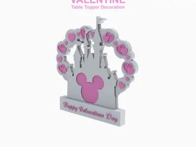  Disney Valentines Day Table Topper Decoration 3D Print Free 3D print model