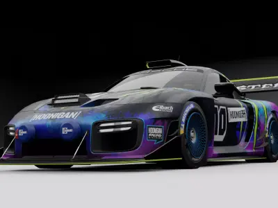 Porsche 935 pikes peak tuned  Low-poly 3D model