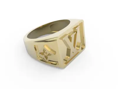 Louis vuitton LV ring men man 3D print model