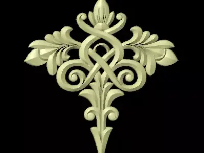 Central decor ornament for furniture 3D model 301