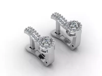 Women Earrings 3DM STL Womens Earring Renders 3D print models   3D print model order