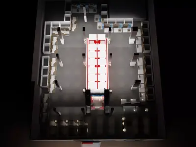 Setup Partitions Booth Exhibition a289 3D model