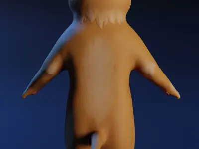 Cartoon cat Low-poly 3D model